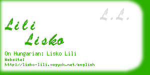 lili lisko business card